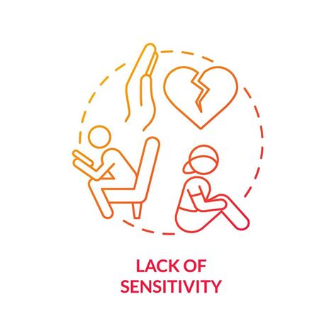 Lack Of Sensitivity Red Gradient Concept Icon Toxic Relationship