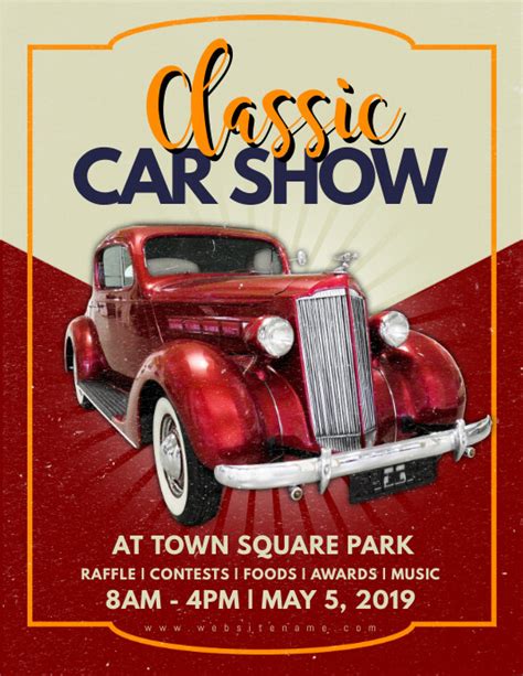 Classic Car Show Flyer Template Postermywall