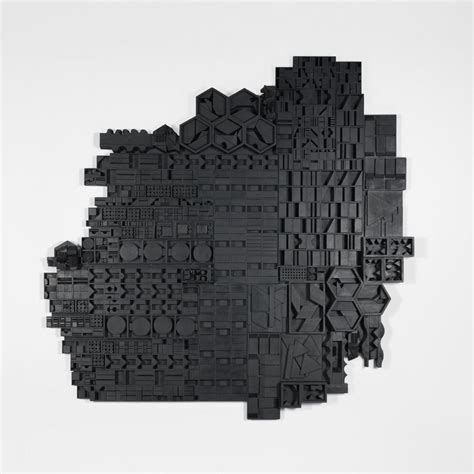 Louise Nevelson - Untitled Gorgeous black lacquered wood wall scuplture ...