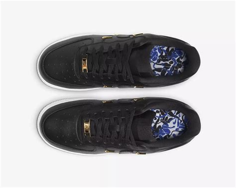 Nike Womens Air Force 1 07 Lx Sisterhood Black Metallic Gold Hyper Royal Ct1990 001 Air Force