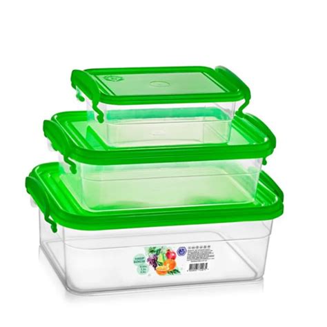 Набор контейнеров для пищевых продуктов 0,55л/1,2л/2,5л прозрачный ...