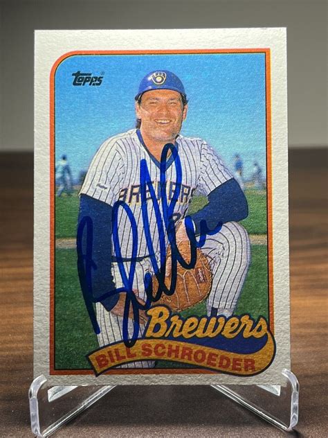 Bill Schroeder Signed Autographed Topps Baseball Card Brewers