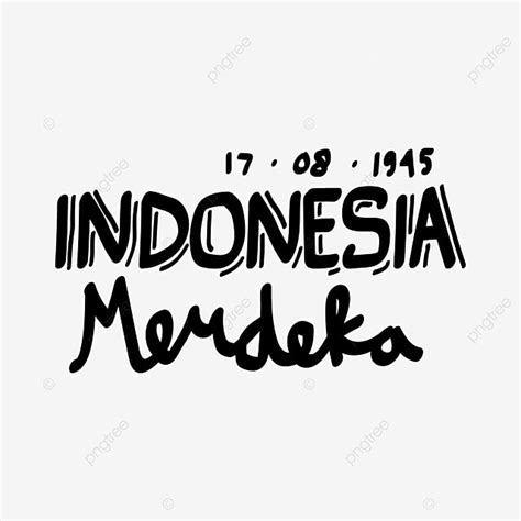 Indonesia Merdeka Letras Dibujadas A Mano PNG Dibujado A Mano Letras