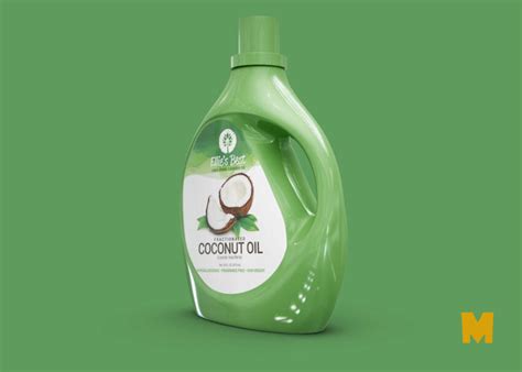 Coconut Oil Bottle Mockup