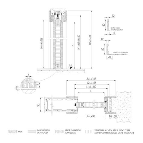 Porta Scorrevole Laminata Con Stipiti Scrigno