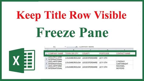 How To Keep The Top Row Visible While Scrolling Down In Excel Artofit