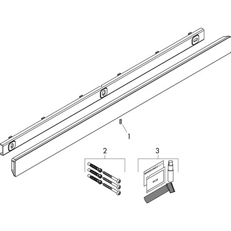 Hansgrohe Accessories Wallstoris Wall Bar 70 Cm Item No 27904670