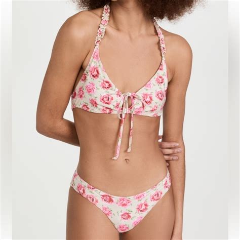 LoveShackFancy Swim Nwt Loveshackfancy Zanda Floral Bikini Set 2 Pieces Poshmark