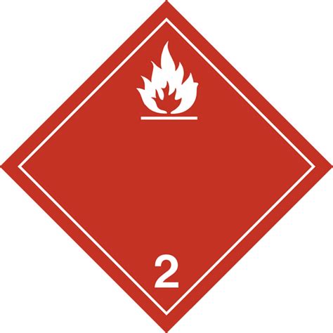 Class 2 Flammable Gas Tdg Placard Sign Western Safety Sign