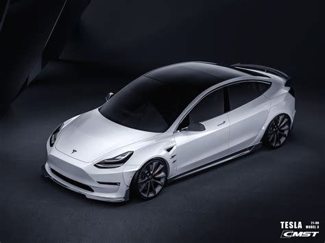 Cmst Carbon Fiber Body Kit Set For Tesla Model 3 Køb Med Levering Installation Overkommelig