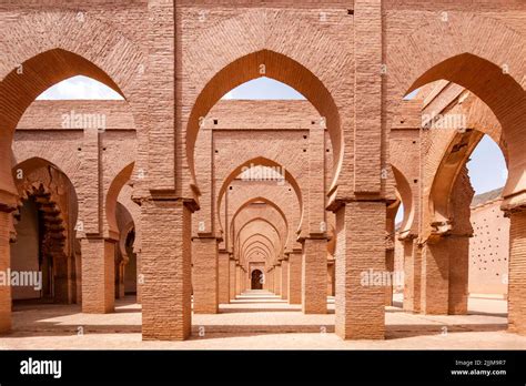 Interior Architecture Of Tinmal Mosque Morocco Stock Photo Alamy