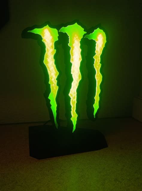 Free Stl File Monster Energy Led Sign 👹・object To Download And To 3d Print・cults