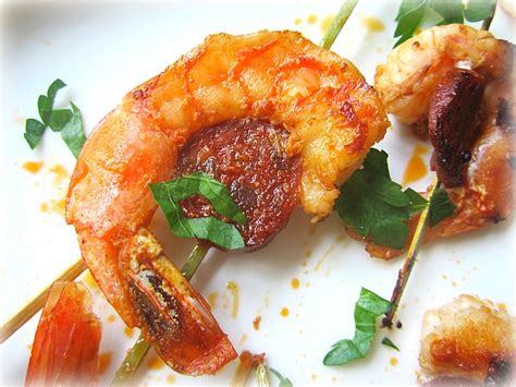 Shrimp And Chorizo Skewers