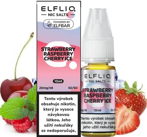 E Liquid Elf Bar Elfliq Strawberry Raspberry Cherry Ice 10ml 20mg