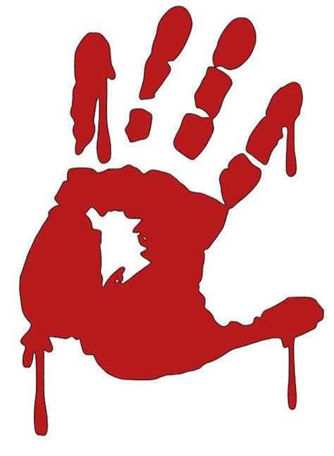 Bloody Handprint Svg Bloody Handprint Png Cut Files Etsy India The