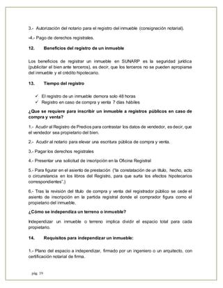 Requisitos para Inscribir en el Registro de la Propiedad España