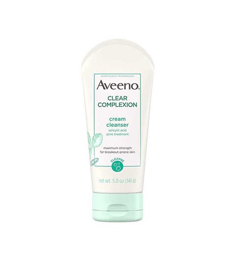 aveeno clear complexion cream cleanser  acne gm wealzin