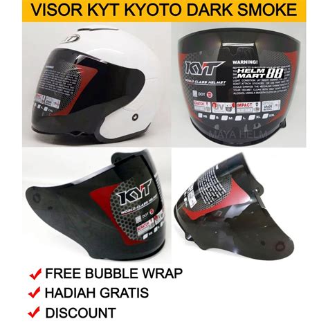 Jual Kaca Helm Visor KYT Kyoto And Ink Dynamic Dark Smoke Original KYT