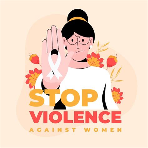 Free Vector Creative Stop Violence Against Woman Text And Woman