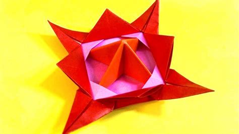 よく回るコマの折り紙 こまの簡単な作り方2～how To Make An Easy Origami Spinning Top～｜簡単折り紙教室