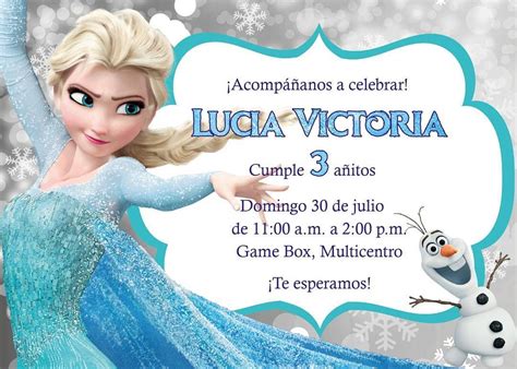 Invitaciones De Frozen Para Editar Gratis