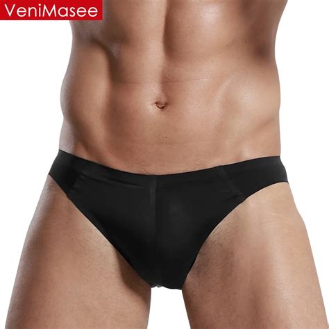 Venimasee Transparent Mens Nylon Bikini Underwear Briefs Sexy Gay Sheer