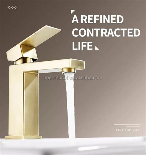 Modern Square Ss Bathroom Sanitary Ware Hot And Cold Mixer Sink Water Taps Basin Faucet With