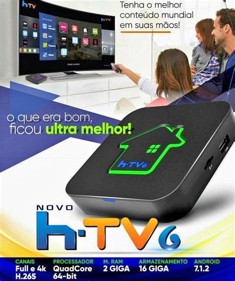 Tv Box Htv Plus H Ultra Hd K Mais De Canai S Original