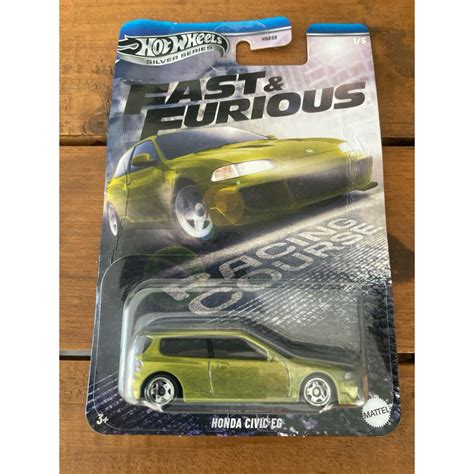Hot Wheels Honda Civic EG Fast And Furious Silver Series Racing