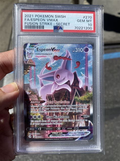 PSA 10 ESPEON VMAX FA ALTERNATE ART SECRET RARE 2021 POKEMON FUSION