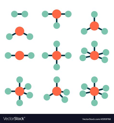 Molecule shapes Royalty Free Vector Image - VectorStock