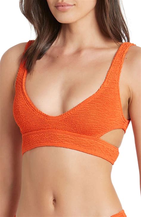 Bondeye Nino Cutout Bikini Top In Orange Lyst