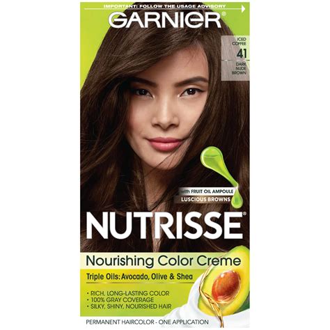 Garnier Nutrisse Nourishing Hair Color Creme With Triple Oils Dark Nude Brown Shop Hair