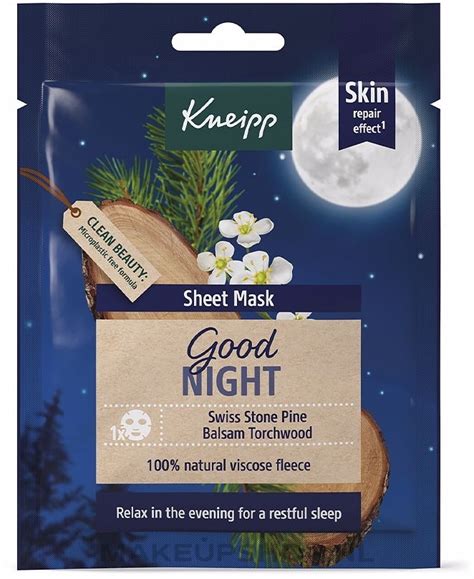 Kneipp Good Night Sheet Mask Blad Gezichtsmasker Makeupshop Nl