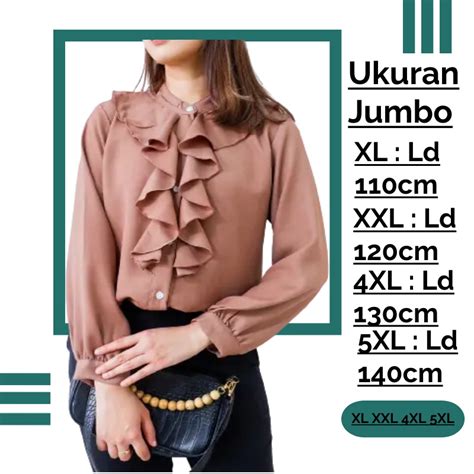 Jual Kemeja Jumbo Wanita Terbaru Korean Style Atasan Kemeja Jumbo