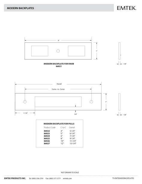 Emtek Modern Backplate For Knob Modern Backplates Door Hardware Canada