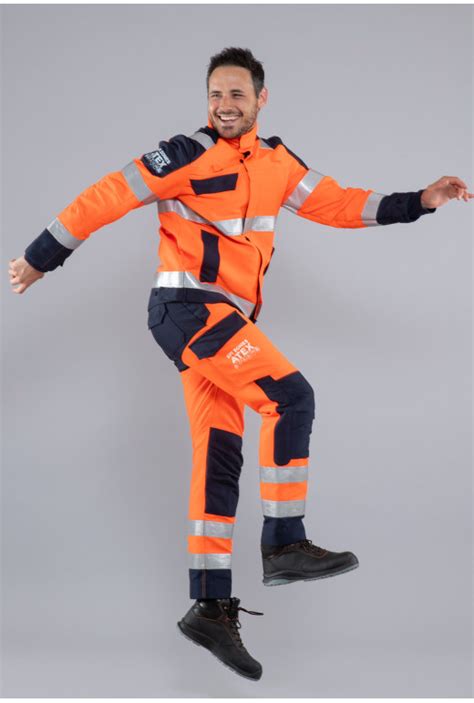 Atex Plus High Visibility Multi Hazard Trousers Fluo Orange Dmd France