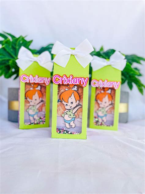 Pebbles Flintstones Milk Box Pebbles Flintstones Favor Box Pebble