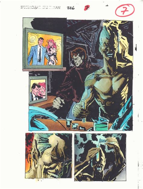 Spectacular Spider Man 226 P 7 Color Guide Art Jackal With Peter