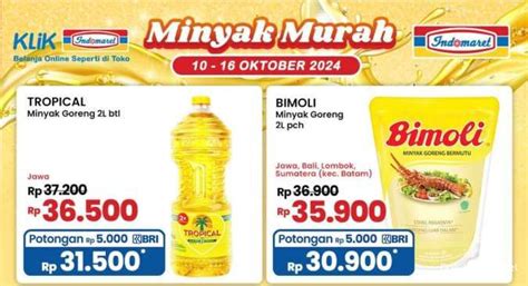 Promo Minyak Goreng Murah Di Indomaret Berakhir Besok Cek Promo