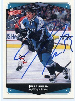 JEFF FRIESEN SHARKS AUTOGRAPH AUTO 99 00 UPPER DECK VICTORY 248 38128