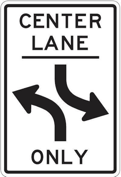 White Road Signs