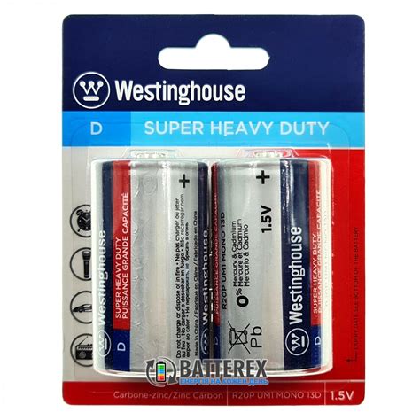 Батарейки солевые D R20 Westinghouse Super Heavy Duty 1.5V упаковка 2 шт.