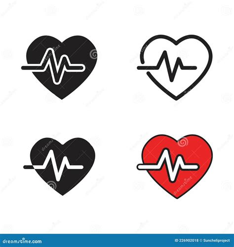 Hartslag In Monitor Hartslag Hartfrequentie Pictogram Vector