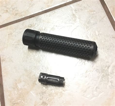 SOLD KAC 556 QDC Mock Silencer W 3 Prong Flash Hider HopUp Airsoft