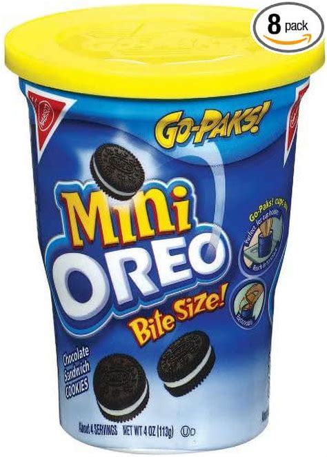 Oreo Mini Chocolate Bite Size Sandwich Cookies 4 Ounce Go Paks Pack