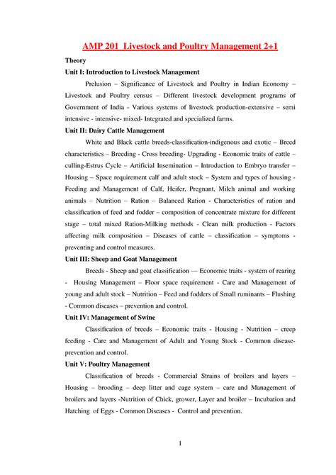 Amp 201 Livestock And Poultry Management Unit Ii Dairy Cattle Management White And Black