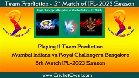 Winning Team Prediction Of 5th Match Of IPL 2023 Season Mumbai