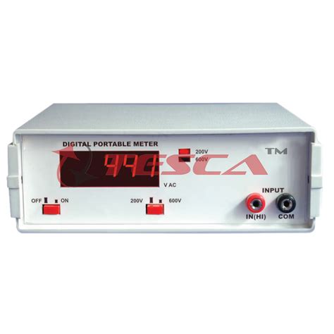 Ac Voltmeter Digital Portable 3 5 Digit Display Range 600v