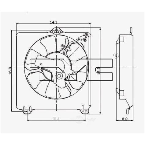 Tyc A C Condenser Fan Assembly Toyota Rav L Electric